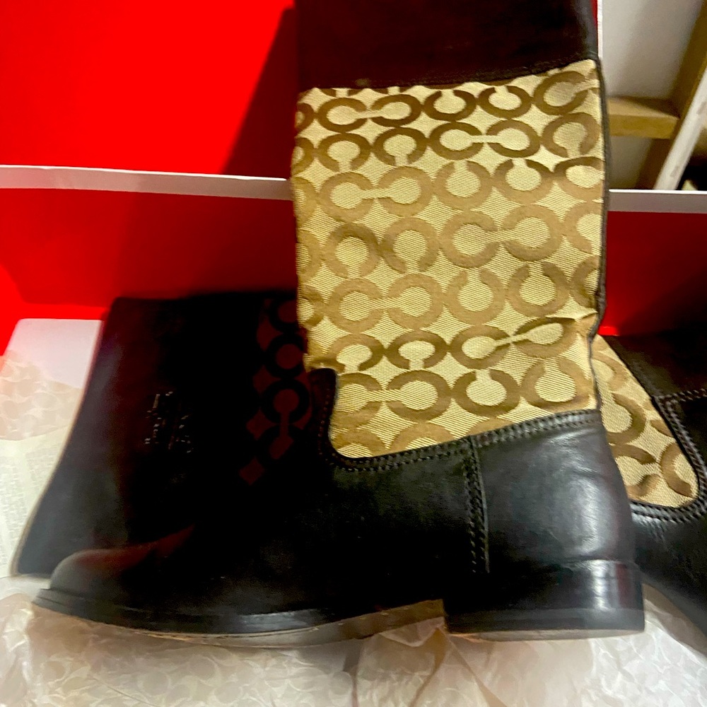Coach Chrissi Monogram Boots